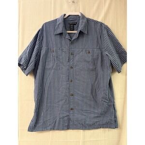 5.11 Tactical Series Mens Blue Plaid Short Sleeve Button Down Shirt 71172